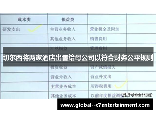 切尔西将两家酒店出售给母公司以符合财务公平规则